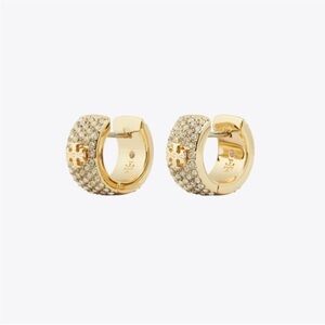 NWOT Tory Burch Icon Pave Earrings